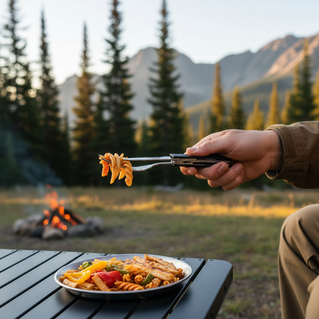 Survival 4 in 1 Cutlery Stainless Steel Outdoor Set