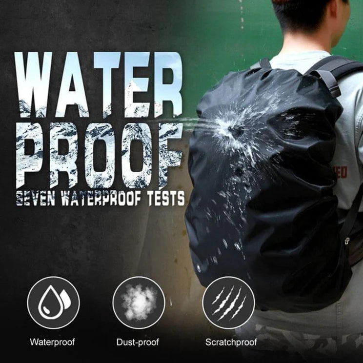 70L Adjustable Waterproof Dustproof Backpack Rain Cover Portable Ultralight Protective Cover(Black)