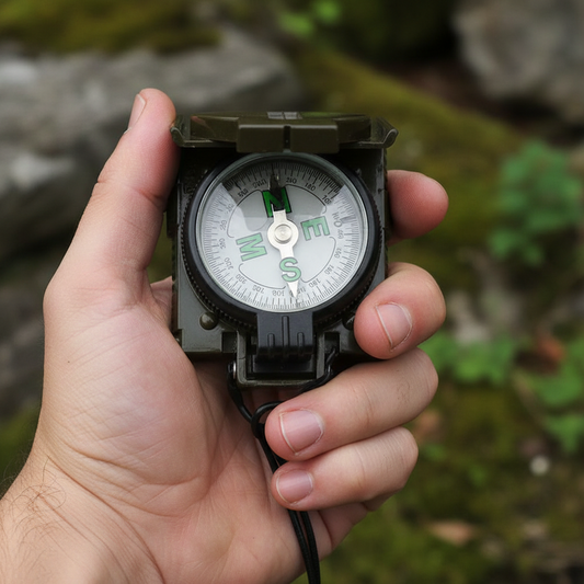 Emergency Compass with Magnifying Glass