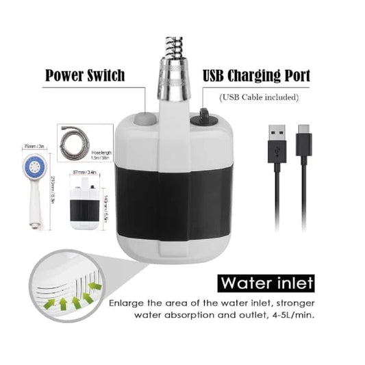 Rechargeable Portable Outdoor Shower