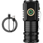 Torch 3x Led Mini Super Bright Rechargeable Flashlight USB 5000 Lumens Magnetic